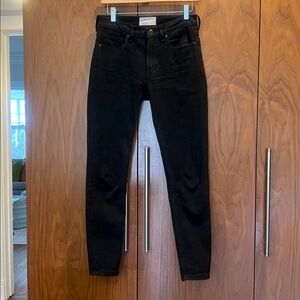 EVERLANE Mid Rise Straight Leg Jeans Black 26